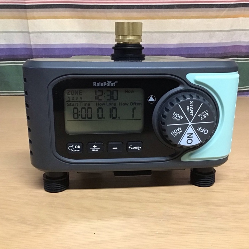 Programmable Garden Hose Timer - Gray & Light Blue